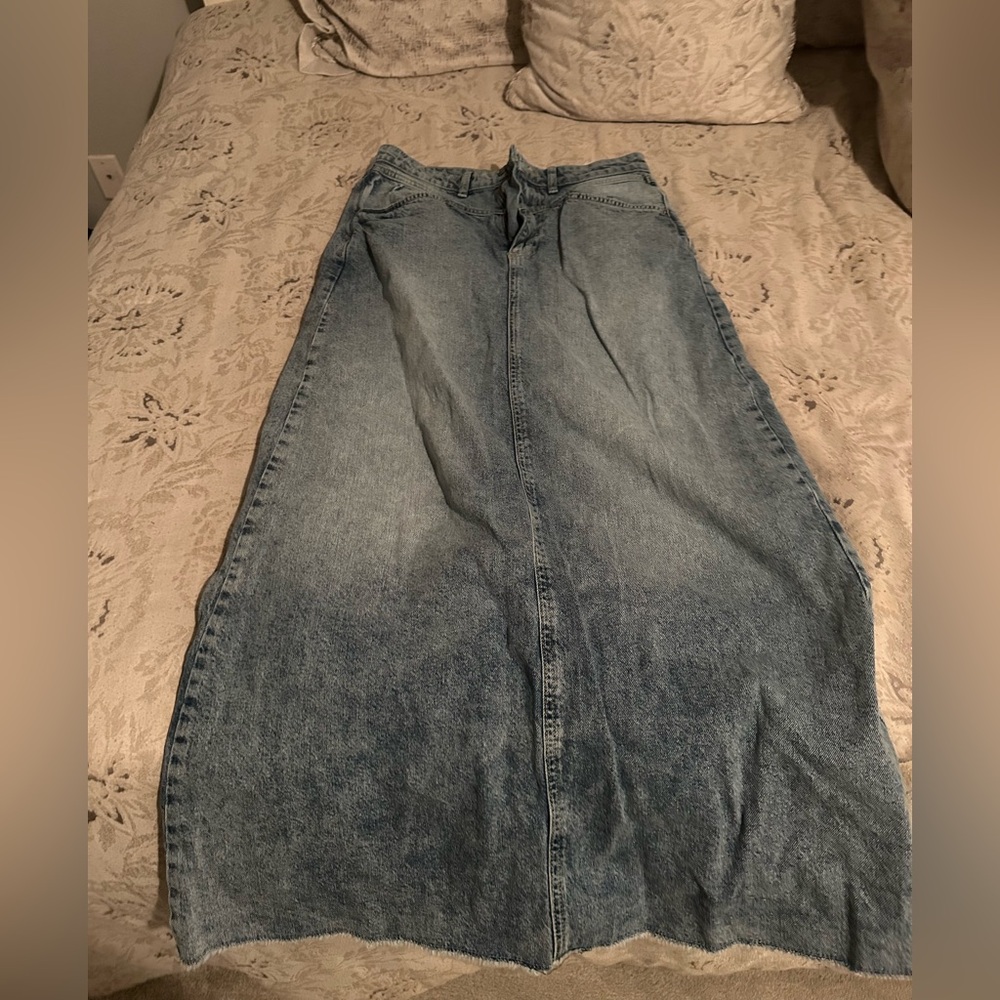 We the free come as you are denim maxi